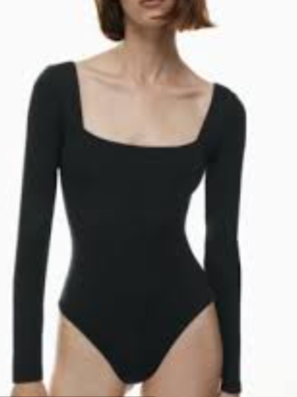 Babaton By Aritzia Contour Square Neck Long Sleeve Bodysuit